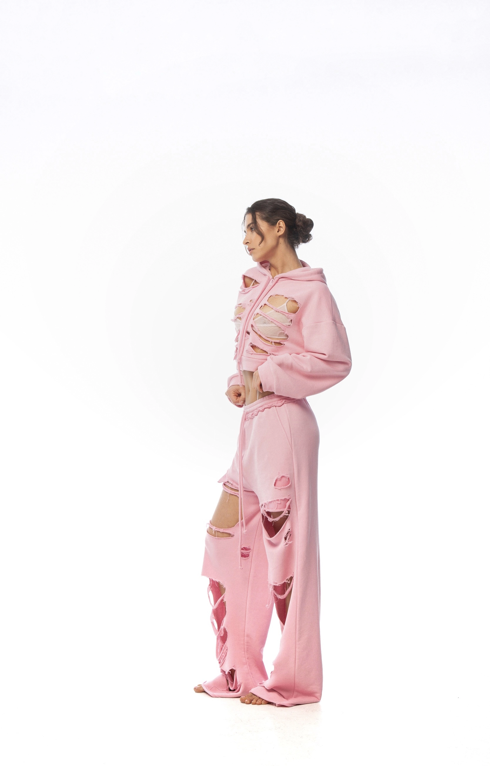 Худи PINK GRUNGE в розовом цвете - One size - Розовый