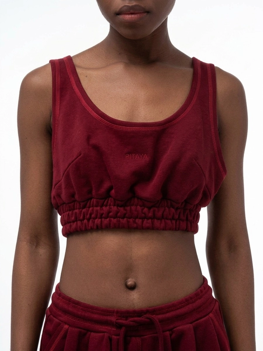 Топ CHERRY GOLF в вишневом цвете - 40-42 (XS-S) - Вишневый
