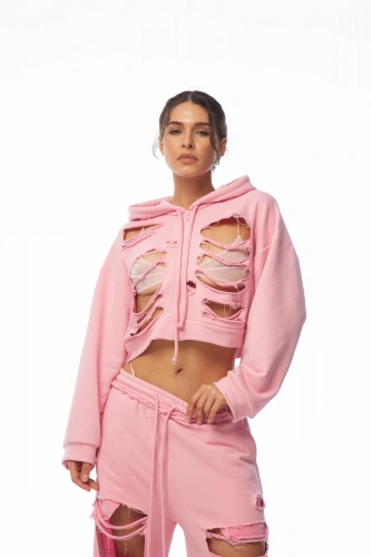 Худи PINK GRUNGE в розовом цвете - One size - Розовый